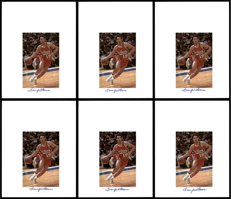 Lenny Wilkens Autographed 8.5x11 Photo 12 Count Lot Portland Blazers SKU #194011