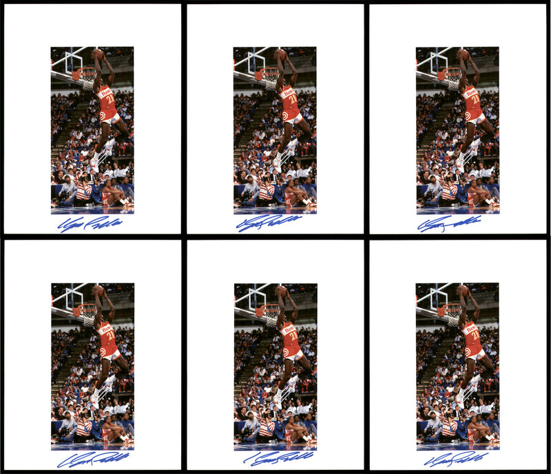 Dominique Wilkins Autographed 8.5x11 Photo 12 Count Lot Atlanta Hawks SKU #194012