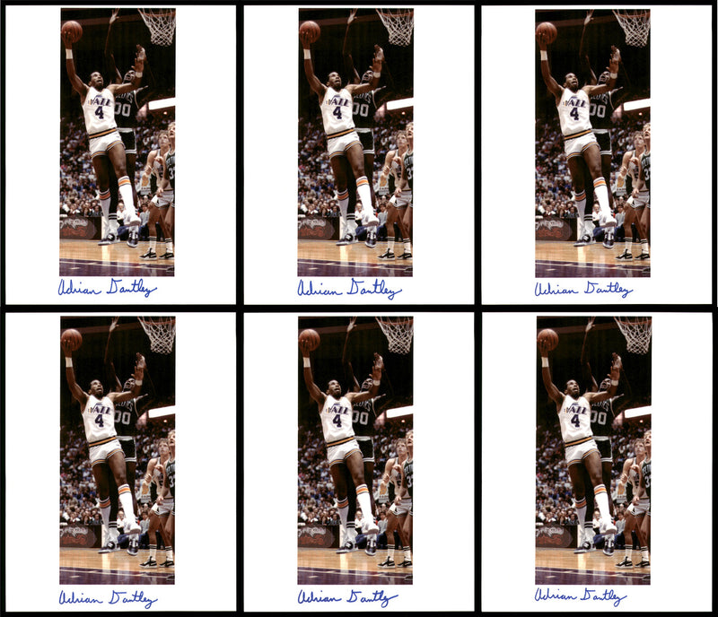 Adrian Dantley Autographed 8.5x11 Photo 12 Count Lot Utah Jazz SKU #194019