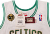 Boston Celtics Kevin Garnett Autographed White & Gold Authentic Mitchell & Ness Hardwood Classics 2008 Jersey Size L Beckett BAS QR Stock #203554