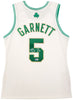Boston Celtics Kevin Garnett Autographed White & Gold Authentic Mitchell & Ness Hardwood Classics 2008 Jersey Size M Beckett BAS QR Stock #203553