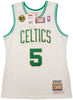 Boston Celtics Kevin Garnett Autographed White & Gold Authentic Mitchell & Ness Hardwood Classics 2008 Jersey Size M Beckett BAS QR Stock #203553