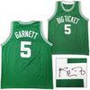 Boston Celtics Kevin Garnett Autographed Green Jersey Beckett BAS QR Stock #203548