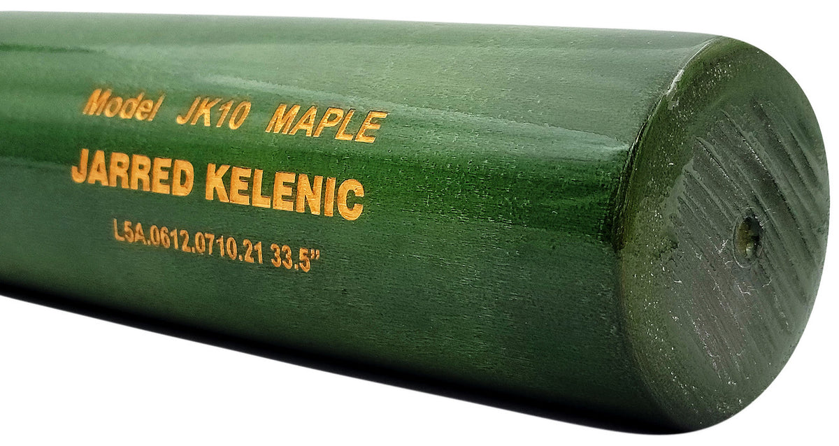 Jarred Kelenic Autographed Green Chandler Game Model Bat Atlanta Braves Beckett BAS QR Stock #203536