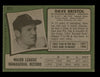 Dave Bristol Autographed 1971 Topps Card #637 Milwaukee Brewers SKU #204222
