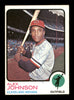 Alex Johnson Autographed 1973 Topps Card #425 Cleveland Indians SKU #204335