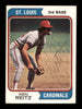 Ken Reitz Autographed 1974 Topps Card #372 St. Louis Cardinals SKU #204368
