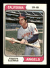 Winston Llenas Autographed 1974 Topps Card #467 California Angels SKU #204372