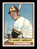 Randy Hundley Autographed 1976 Topps Card #351 San Diego Padres SKU #204870