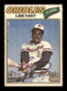 Lee May Autographed 1977 Topps Stickers Card #26 Baltimore Orioles SKU #204966