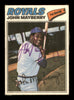 John Mayberry Autographed 1977 Topps Stickers Card #27 Kansas City Royals SKU #204967