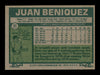 Juan Beniquez Autographed 1977 Topps Card #81 Texas Rangers (Smudged) SKU #205015