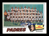 John McNamara Autographed 1977 Topps Card #134 San Diego Padres SKU #205027