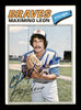 Maximino Leon Autographed 1977 Topps Card #213 Atlanta Braves SKU #205085
