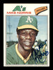 Mike Norris Autographed 1977 Topps Card #284 Oakland A's SKU #205123