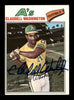 Claudell Washington Autographed 1977 Topps Card #405 Oakland A's SKU #205154