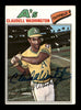 Claudell Washington Autographed 1977 Topps Card #405 Oakland A's (Smudged) SKU #205155