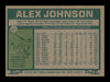 Alex Johnson Autographed 1977 Topps Card #637 Detroit Tigers SKU #205239