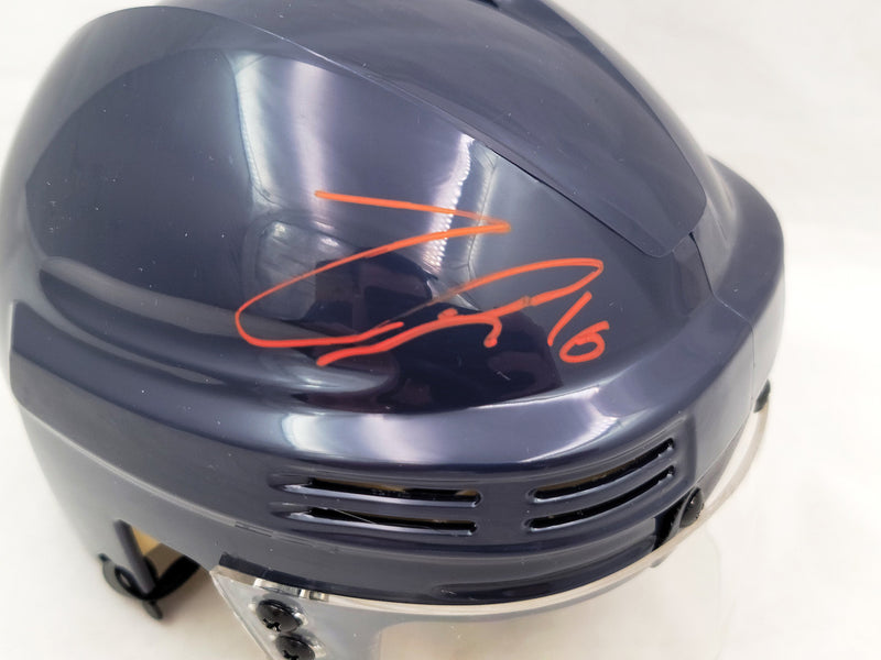 Jared McCann Autographed Seattle Kraken Blue Mini Helmet (Missing Logo) Fanatics Holo #B272892