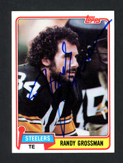 Randy Grossman Autographed 1981 Topps Card #256 Pittsburgh Steelers SKU #160264