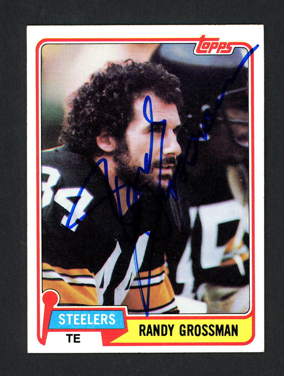 Randy Grossman Autographed 1981 Topps Card #256 Pittsburgh Steelers SKU #160264