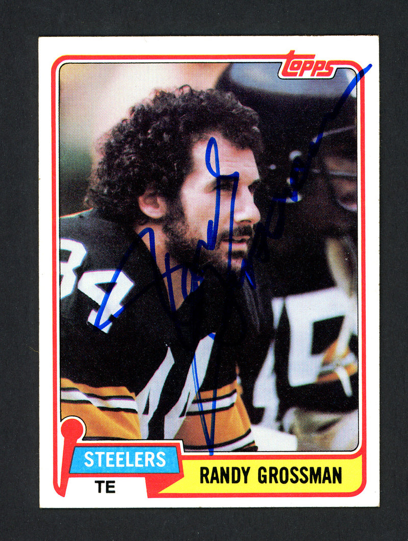 Randy Grossman Autographed 1981 Topps Card #256 Pittsburgh Steelers SKU #160264