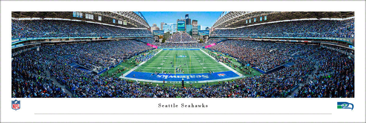 Unsigned Seattle Seahawks Panoramic Photo Throwback Game Stadium Stock #265521