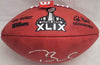 Tom Brady Autographed New England Patriots Official NFL Leather Super Bowl XLIX Logo Football Fanatics Holo Stock #206037