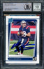 Mac Jones Autographed 2021 Donruss Rated Rookie Card #255 New England Patriots Auto Grade Gem Mint 10 Beckett BAS Stock #205964