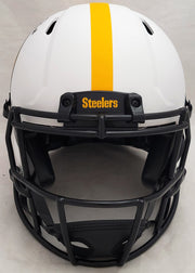 Kenny Pickett Autographed Pittsburgh Steelers Lunar Eclipse White Full Size Authentic Speed Helmet Beckett BAS QR Stock #205922