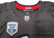 Seattle Kraken Matty Beniers Autographed Blue Adidas Jersey Size 54 With Inaugural Patch Fanatics Holo Stock #206001