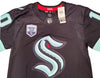 Seattle Kraken Matty Beniers Autographed Blue Adidas Jersey Size 54 With Inaugural Patch "1st Kraken Draft Pick" Fanatics Holo Stock #206002