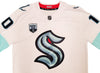 Seattle Kraken Matty Beniers Autographed White Fanatics Jersey Size XL With Inaugural Patch "NHL Debut" Fanatics Holo Stock #206008