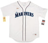 Seattle Mariners Ken Griffey Jr. Autographed White Nike Cooperstown Edition Jersey HOF Patch Size L Beckett BAS QR Stock #206023