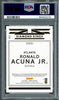 Ronald Acuna Jr. Autographed 2019 Panini Donruss Diamond Kings Card #16 Atlanta Braves PSA 8 Auto Grade Gem Mint 10 PSA/DNA #56463232