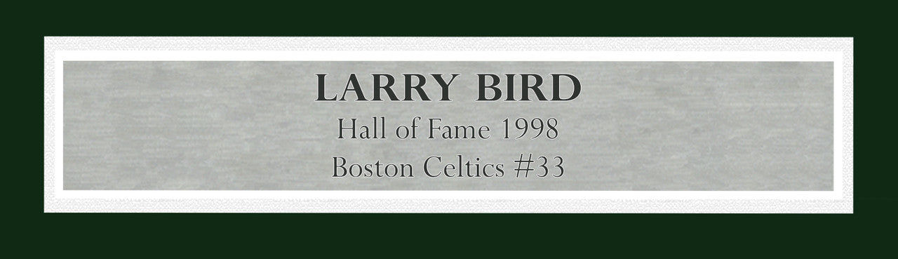 Boston Celtics Larry Bird Autographed Framed Green Jersey PSA/DNA Stock #265810