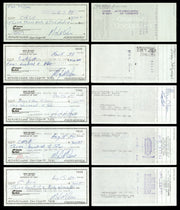 Max McGee Autographed 2.75x6 Check Green Bay Packers Lot of 50 SKU #174046