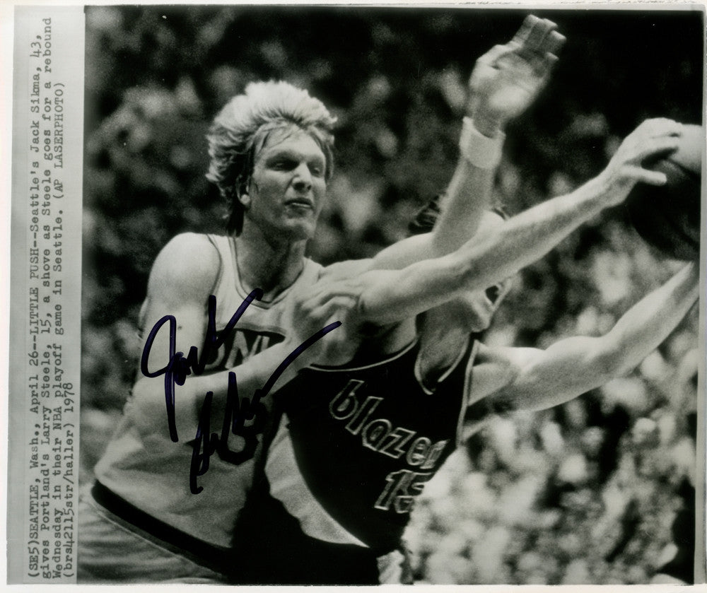 Jack Sikma Autographed 7.5x9 Wire Photo Seattle Supersonics MCS Holo #70203