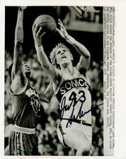 Jack Sikma Autographed 8x10 Wire Photo Seattle Supersonics MCS Holo #70240