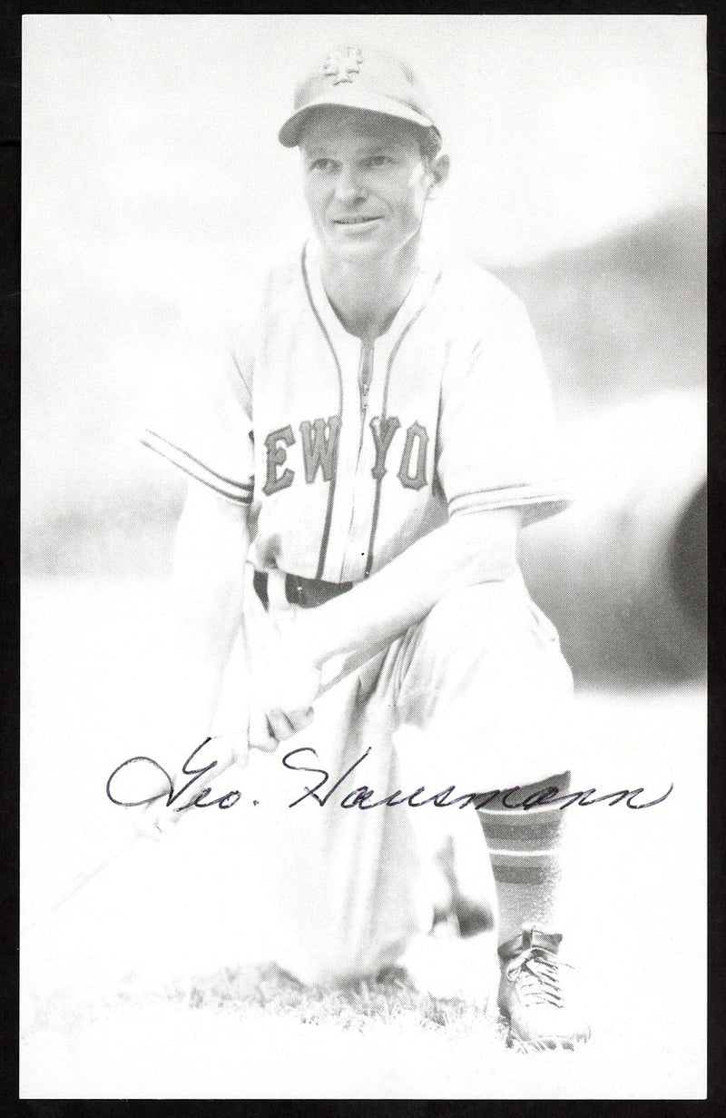 George Hausmann Autographed 3.5x5.5 Magazine Page Photo New York Giants SKU #153975