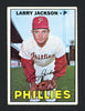 Larry Jackson Autographed 1967 Topps Card #229 Philadelphia Phillies SKU #164565