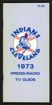 Ken Aspromonte Autographed 1973 Cleveland Indians Press Media Guide SKU #162924