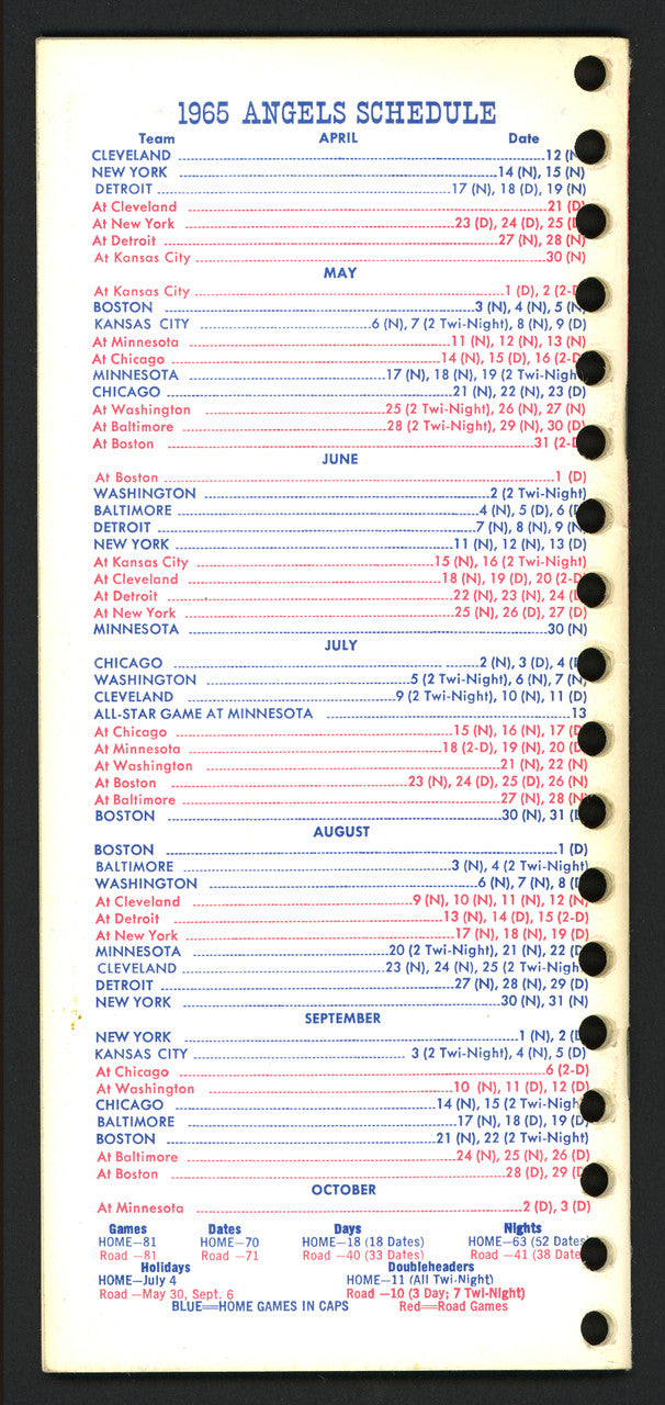Joe Adcock Autographed 1965 Los Angeles Angels Press Media Guide SKU #162925