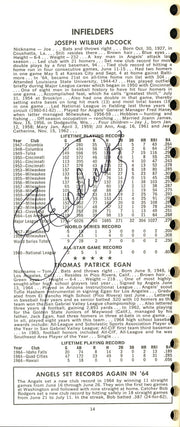 Joe Adcock Autographed 1965 Los Angeles Angels Press Media Guide SKU #162925