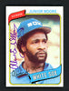 Junior Moore Autographed 1980 Topps Card #186 Chicago White Sox SKU # 158630