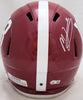 Mac Jones Autographed Alabama Crimson Tide Red Full Size Replica Speed Helmet Beckett BAS Witness Stock #206520