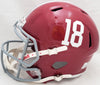 Mac Jones Autographed Alabama Crimson Tide Red Full Size Replica Speed Helmet Beckett BAS Witness Stock #206520
