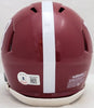 Mac Jones Autographed Alabama Crimson Tide Red Speed Mini Helmet Beckett BAS Witness Stock #206522