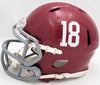 Mac Jones Autographed Alabama Crimson Tide Red Speed Mini Helmet Beckett BAS Witness Stock #206522
