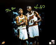 Gary Payton & Shawn Kemp Autographed Framed 16x20 Photo Seattle Supersonics Beckett BAS Stock #206941